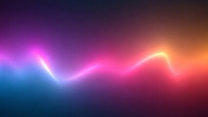 Abstract  grainy noise texture colorful neon light wave form glowing lines abstract background with pink blue and orange hues