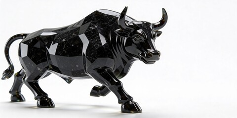 Obraz premium Black Bull Statue