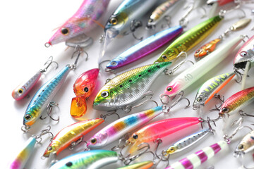 海釣りのルアーフィッシングに使うルアーの集合写真