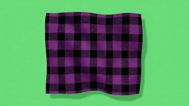 Purple Black Plaid Fabric Texture Loop Gentle Glow