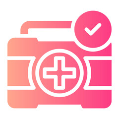 Obraz premium first aid kit gradient icon