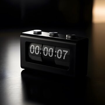 Minimalist Digital Timer on Desk