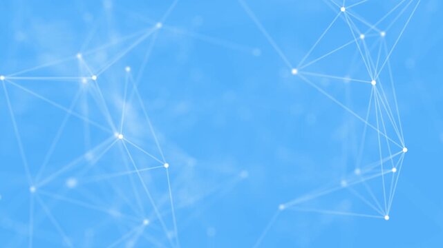Abstract network connections glowing points and lines on a blue background representing technology data science and