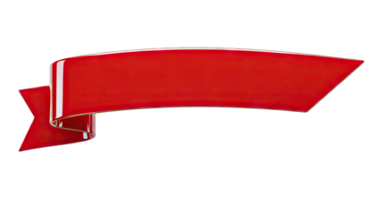 Shiny Red Ribbon Banner