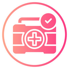Obraz premium first aid kit gradient icon