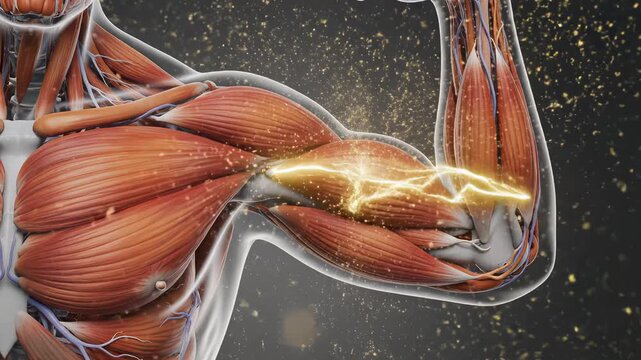 Human muscle anatomy illustration
