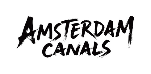 AMSTERDAM CANALS handwritten


