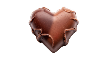 Decadent Heartshaped Chocolate Isolated On Black