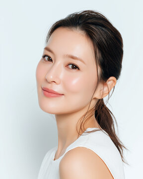 40代, 女性, 美容, スキンケア, 化粧品, 美肌, エイジングケア, 若々しさ, 健康的, 自然体, 日本人, アジア人, 美容医療, 保湿, 美白, ツヤ肌, ナチュラルメイク, フェイシャルケア, 美容液, クリーム, マスク, リフトアップ, シワ改善, ハリ肌, エステ, 美容クリニック, 笑顔, クローズアップ, ポートレート, リラックス, ヘルシーライフスタイル, アンチエイジ