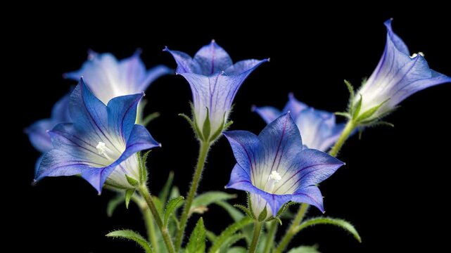 Blue flowers macro close-up material blue gentian flowers bloom