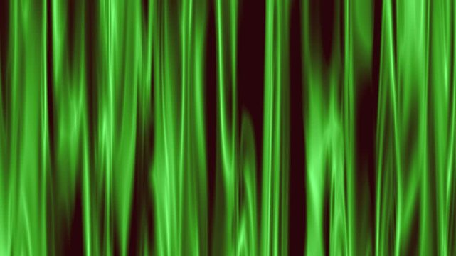 A vibrant green curtain flows gently in this calming video Abstrack background