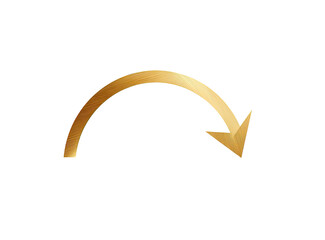 Golden, curved arrow points downward on a black background, suggesting direction or movement