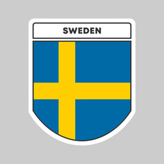 National flag of Sweden illustration design