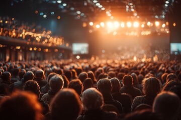 Audience at a large event or concert