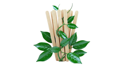 Wooden Planks with Green Vines