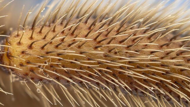 Macro photograph of insect setae
