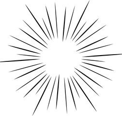 Obraz premium Sun burst explosion star for comic cartoon design 
