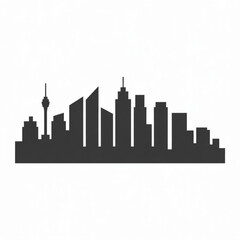 Fototapeta premium Urban Silhouette: Capturing the sharp, iconic silhouette of an urban skyline, showcasing the architectural diversity of a city's towering structures.