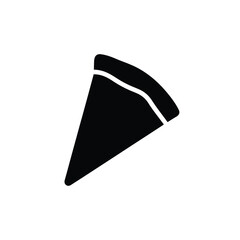 Pizza slice icon flat vector illustration for food menu