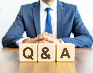 Generative AI
ビジネス相談とQ&Aイメージ｜男性スタッフによるカスタマーサポート対応シーン