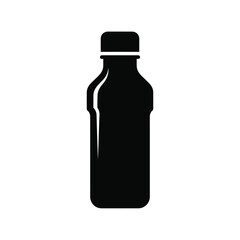 Plastic Bottle Icon, Water or Juice Beverage Vector Illustration