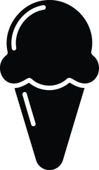 Ice cream cone silhouette vector illustration