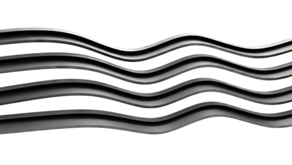 Wavy Black and White Abstract Design