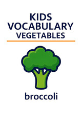 Kids Vocabulary Vegetables Broccoli