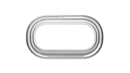 Silver Oval Frame with Double Bevel