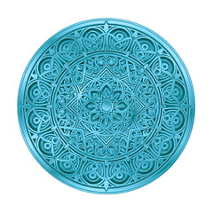Intricate Blue Mandala Plate