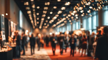 Blurred indoor event with people