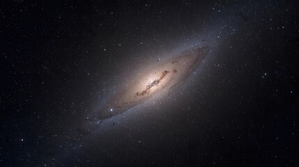 The Eternal Glow of Andromeda's Celestial Heart A Glimmering Spiral Dancing Through the Infinite Void
