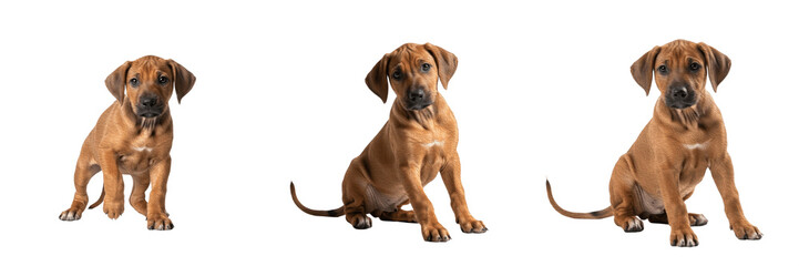 Rhodesian Ridgeback Puppy Isolated on White Background, रोडेशियन...