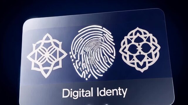 Transition of artisan fingerprint in clay to digital pattern on modern ID. Realistic bridging respectful digital identity project