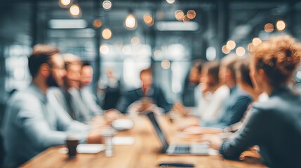 Business meeting in office setting