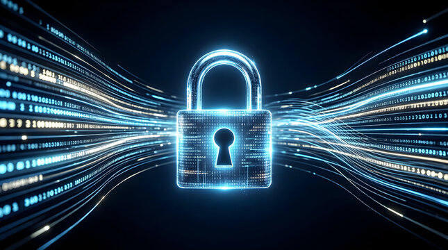 Digital Padlock Icon for Data Privacy and Cybersecurity | Enterprise Data Protection and Secure Business Solutions