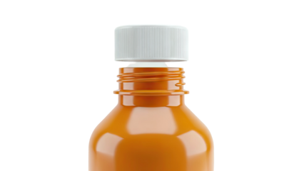 Orange Bottle with White Screw Cap