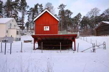 Historic wooden church in Oslo, Norway, showcasing traditional Scandinavian craftsmanship and Nordic architectural heritage.