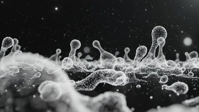 Abstract particle formations in space