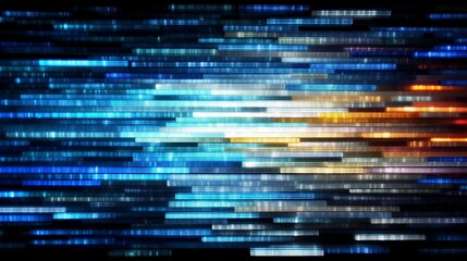 Blue Pixel Bars Horizontal/青ピクセルバー横並び6