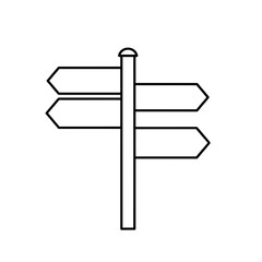 Obraz premium A black and white illustration of a signpost with three directional arrows