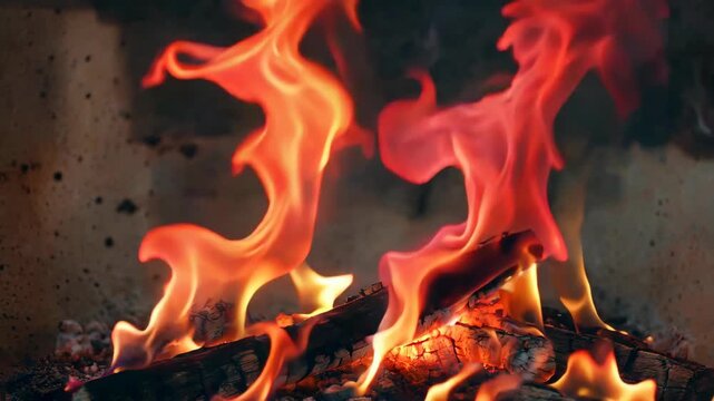 Burning Flame Close-up Burning Flame Close-up