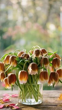 Pink Tulips Wilting and Drooping Flower Timelapse