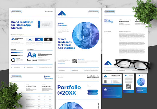 Blue And Black Fitness Brand Guidlines