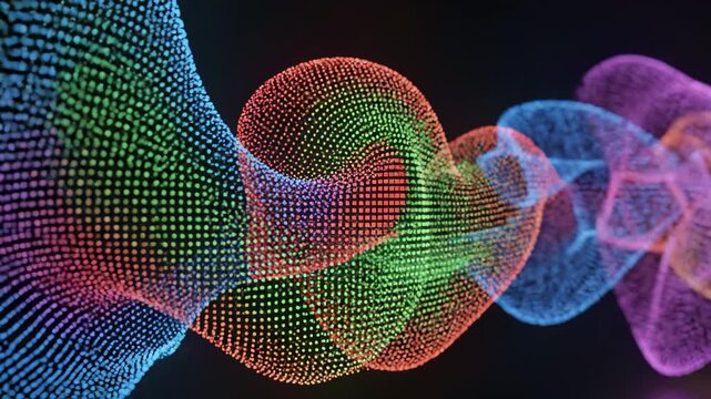 Colorful abstract wave pattern