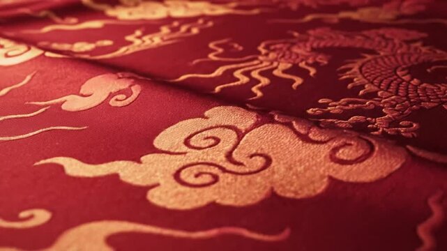 Embroidered dragon design