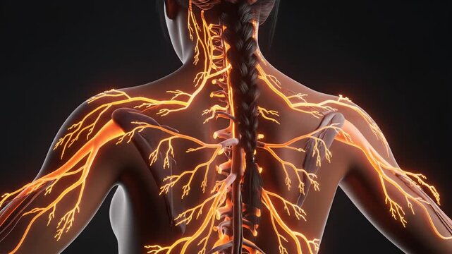Human nervous system illustration