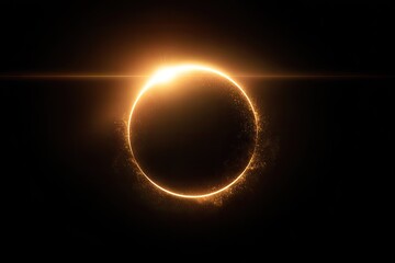 Obraz premium Illuminated celestial body in space, surrounded by a radiant corona, against a dark backdrop
