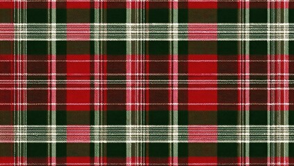 Close-up view of a plaid fabric pattern with intersecting lines forming squares