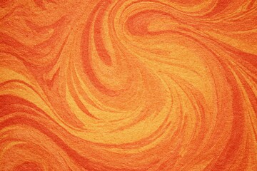 Fototapeta premium Textured swirl pattern of orange and yellow hues, resembling fluid, abstract art
